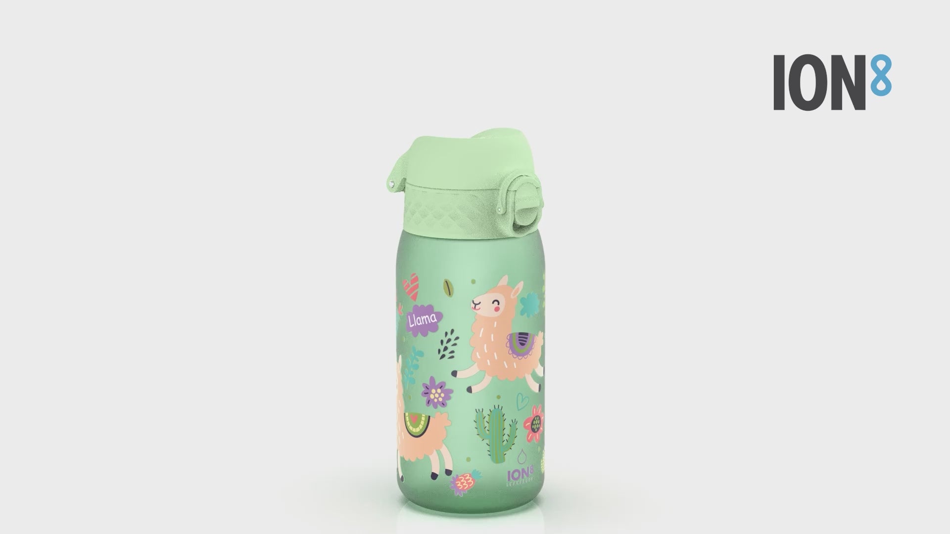 Ion8 Leak Proof Kids Water Bottle, 13oz - Llamas