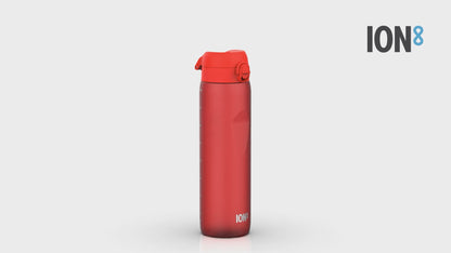 360 Video View of Ion8 Leak Proof 1 litre Water Bottle, BPA Free, Red, 1100ml (36oz)
