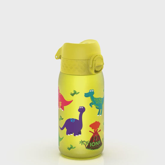 360 Video View of Ion8 Leak Proof Kids Water Bottle, BPA Free, Dinosaur, 400ml (13oz)